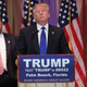 GOP presidential front-runner Donald Trump, flanked by Republican New Jersey Gov. Chris Christie, holds press conference in Palm Beach, Fla., on Super Tuesday, March 1, 2016.
John Moore/Getty Images